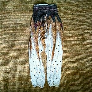 Boho harem pants one size